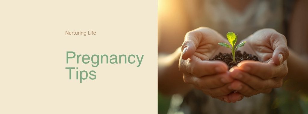 40대 임신 건강 관리와 따뜻한 새 생명을 상징하는 이미지 Warm nurturing image representing health management and new life for pregnancy in 40s